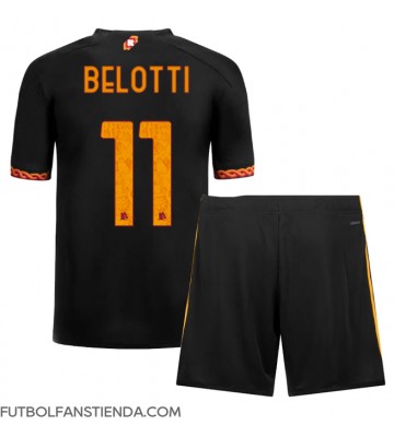 AS Roma Andrea Belotti #11 Tercera Equipación Niños 2023-24 Manga Corta (+ Pantalones cortos)